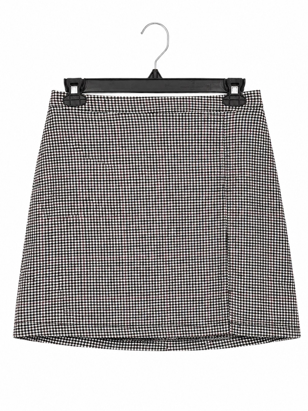 Hollister Black, White & Dark Red Plaid Mini Skirt Women’s Small Ultra High-Rise